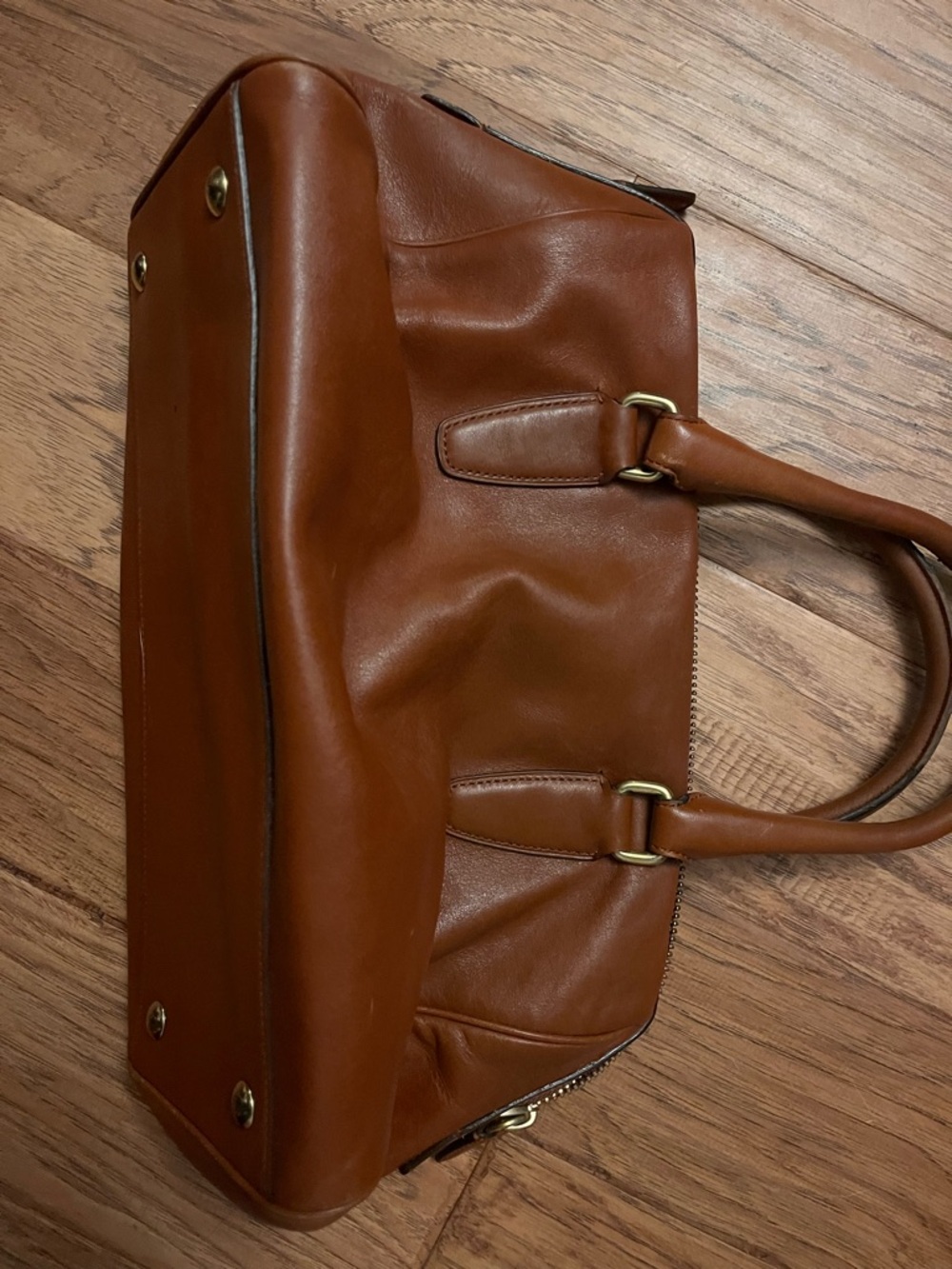 Coach Legacy Haley Leather Top Handle Satchel# 23574 in British Tan - Picture 3 of 6